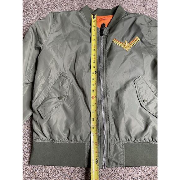 Rare! Limited! Captain Marvel Marvel Studios Cast Crew Flight Jacket Reversible - Picture 14 of 15